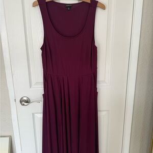 Torrid Maroon/Burgundy Sleeveless Midi Dress